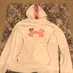 pink camouflage under armor sweatshirt